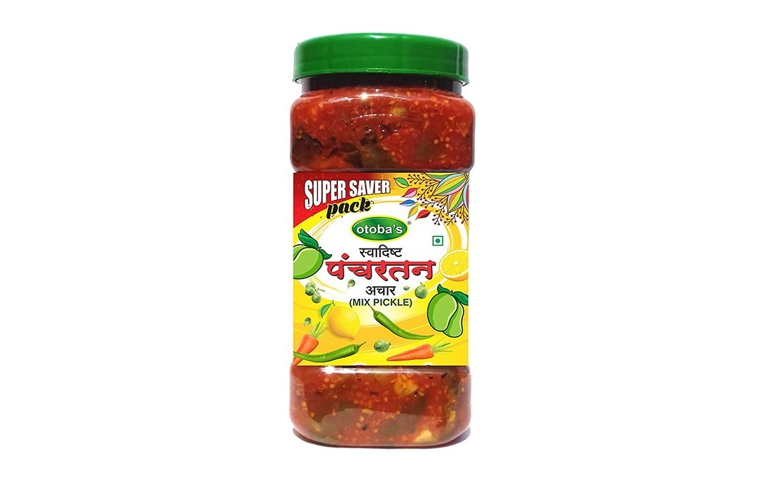 Otoba's Panchratan Mix Pickle    Plastic Jar  1 kilogram